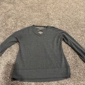 Gray V-Neck Sweater